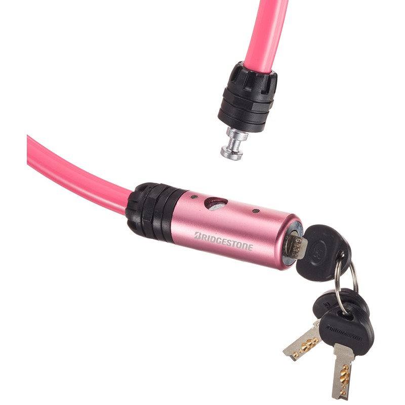 Bridgestone WL-AD.B Allock Bicycle Key Wire Lock Pink Anti-Theft Security