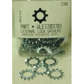 AMERICANINTEGRATEDSUPPLY.COM 3/8 External Tooth Lock Washers Steel Zinc Plated (75)