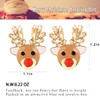 CLASSYZINT Christmas Dangle Earrings for Women Shiny Gold Plated Reindeer