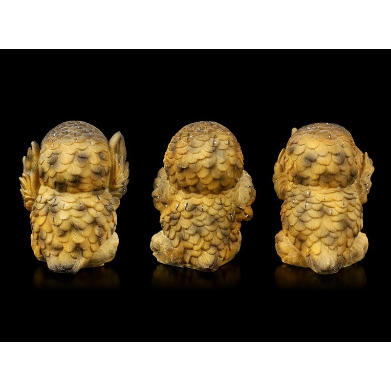 Three Wise Owls Figures - See Nothing, Hear Nothing, See