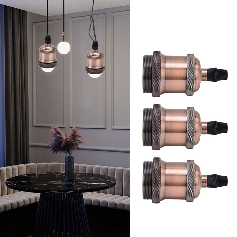 6 Pcs Lamp Holder Metal E26 E27 Screw Retro Lighting