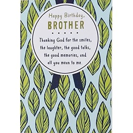 Greeting Card Happy Birthday Brother Religious Christian Thanking God For The Smile Laughter Good Talks Memories And All You Mean To Me