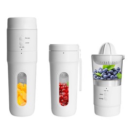 CLIVIA Portable Blender,3 in 1 Fresh Juice Blender,Personal Blender for Shakes and Smoothies,12oz Juicer Cup with 4 Blades