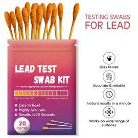 AAwipes Lead Test Kit (20 Pcs Lead Check Swabs) Results in 20-Seconds by Using Water Only, No White Vinegar Required. Lead Test Strips for Home, Paints, Dishes, Toys, Metal, Ceramics, Wood (LSB20)