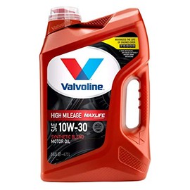 Valvoline High Mileage with MaxLife Technology SAE 10W-30 Synthetic Blend Motor Oil 5 QT (Packaging May Vary)