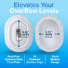 SlipX Solutions Better Soak Adjustable Overflow Drain Cover, Oval, White