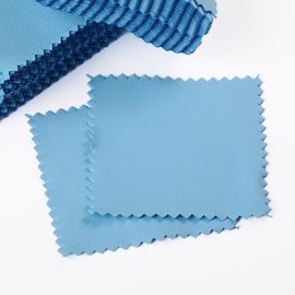 Gelirda 100Pcs 78.5 mm Blue Color Square Shaped Jewelry Cleaning Cloth Small Silver Polishing Cloth for Jewelry Silverware