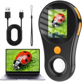 OUTACT 8-LED Pocket Microscope – 500x Zoom, 4-Level Focus Adjustment for Outdoor Use