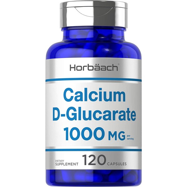 Calcium D Glucarate 1000mg | 120 Capsules | Non-GMO, Gluten Free Supplement | by Horbaach