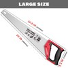 HAUTMEC 20" Universal Hand Saw, 8 TPI Triple-Ground Teeth, Low-Friction