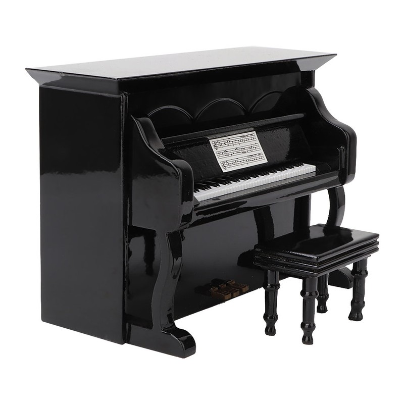 Miniature Wooden Piano Model Musical Instrument Model Musical Gifts Home