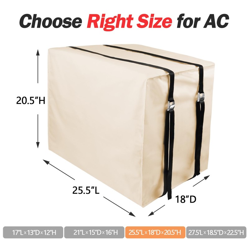 Window Air Conditioner Cover Outside Unit for Winter Insulation, Window
