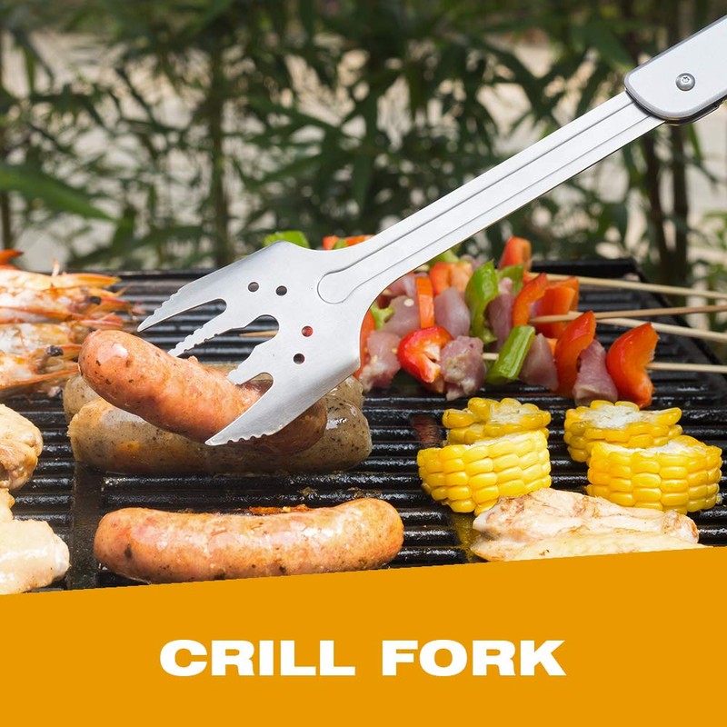 ROXON 6-in-1 BBQ Multi Tool Detachable and Foldable Grill Tool