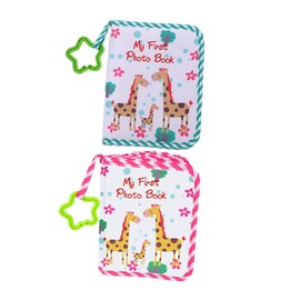 ORFOFE 2pcs Photo Album Soft Cloth Keepsake with for Newborns and Holds Photos Easy to Turn Pages for Interactive Memory Sharing
