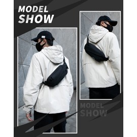 Black Fanny Pack for Men Women Crossbody Bag,Fashion Waist Packs for Hiking,Sling Bag for Men,Anti Theft Bags for Travel,Casual Daypack Shoulder Bag Running Tactical