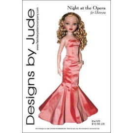 Designs byJude Night at the Opera Doll Clothes Sewing Pattern for Ellowyne Wilde Tonner