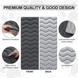 Bubble bear Dog Crate Mat,Soft Dog Crate Mat with Anti-Slip Bottom,Machine Washable,Portable Kennel Pad, Lightweight Travel Flat Pet Beds for Indoor& Outdoor Dogs（59"X35"）