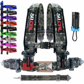 2 in Camouflage 5 point harness for bucket seat with bypass for Can-am, 9 colors to choose from, racing harness 4 point X3 6009A7 CB 5999C