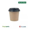 Degrapack Paq C/50 Pzs De Vaso Térmico Biodegradable Con Tapa