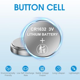 letoom CR1632 3V Lithium Coin Cell Battery 20 Pack - Reliable and Long-Lasting Power for Watches, Calculators, Key fobs