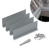 Flamorrow 4 Pack Aluminum Gutter Valley Splash Guards, Rainwater Roofing