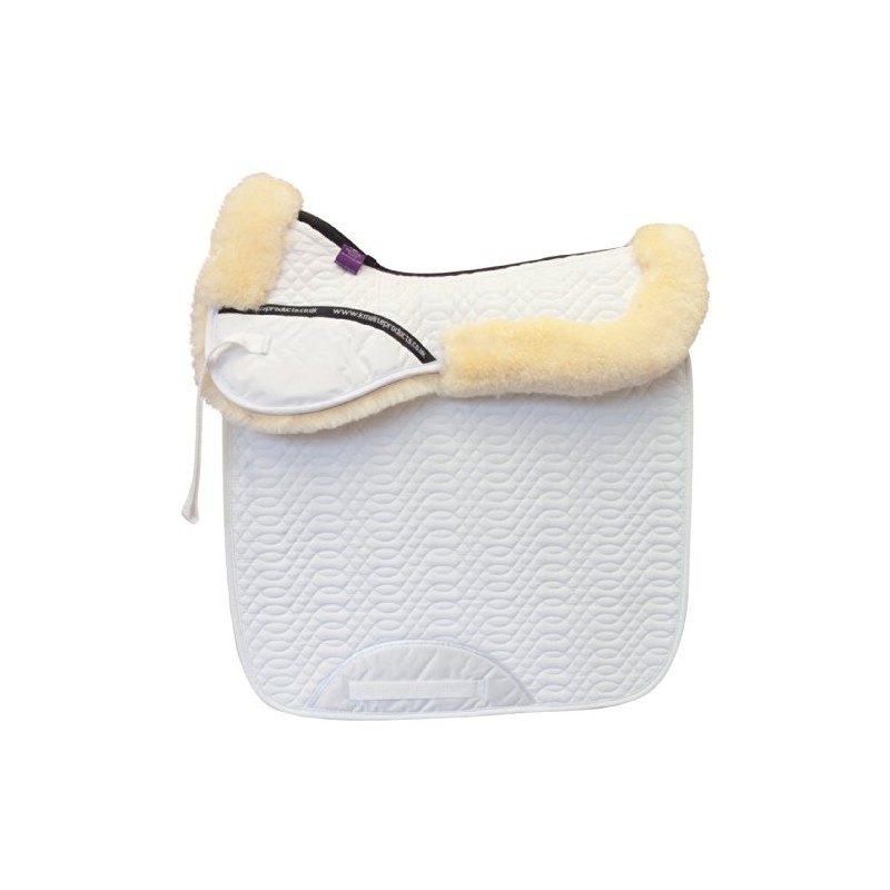KM Elite High Wither Half Pad - Spine Free (White/Natural,