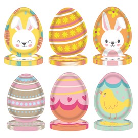 60P Easter Paper Plates Egg-Shaped Plates Chick Bunny Plates for Kids Game Party,Disposable Paper Plates Easter Egg Paper Dinner Plates,Easter Plates Dinnerware for Boy Girl Easter Tableware Décor