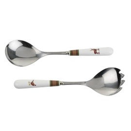 Glen Lodge Salad Servers, Set of 2, Multi-Colour