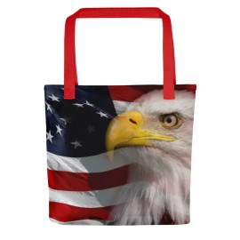 Hellorican American Flag Patriotic Tote bag
