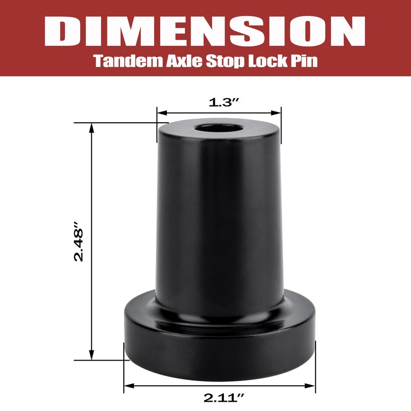 Vitonsbay Trailer Tandem Slide Stopper, Tandem axle Stop Lock pin,