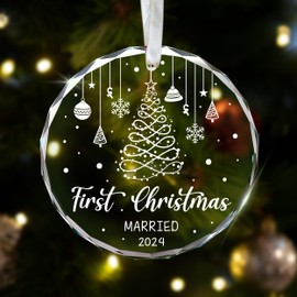 Unique Wedding Gifts for Couples 2024, Our First Christmas Married Ornament 2024, Couple Wedding Gift Ideas, Wedding Christmas Ornament, Newlywed Gifts for Couples 2024, Bridal Shower Wedding Gifts