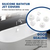 ZIUZI 24 Pcs Silicone Bathtub Jet Covers, 6 Sizes Waterproof