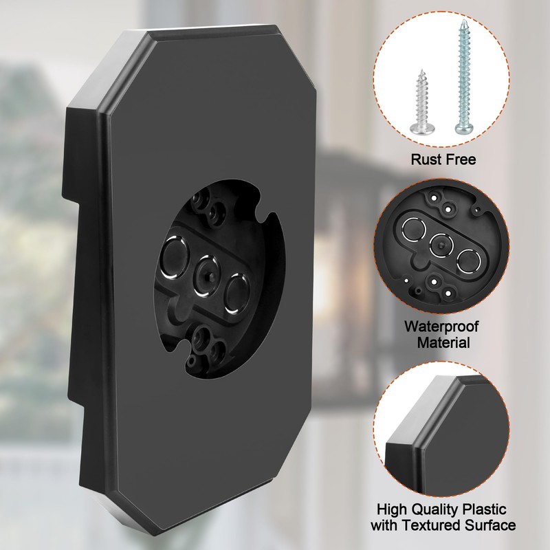 8141DBL Outdoor Light Mounting Block with Built-in Electrical Box Vinyl