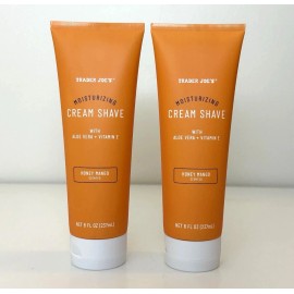 Trader Joe's 2 Pack New Trader Joe's Honey Mango Moisturizing Shaving Cream 8 fl oz Each