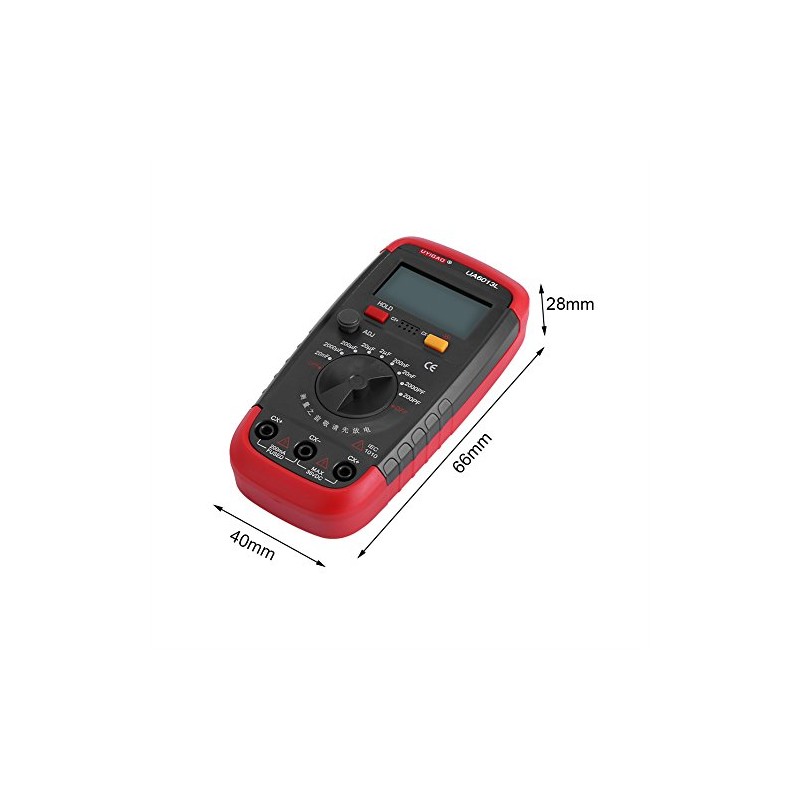 Medidor de Capacitancia Condensador de Capacitancia con Pilas Digital Tester
