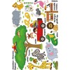 DaraBaby Vinil Decorativo Infantil Animales Ingles Sala Estancia Sala