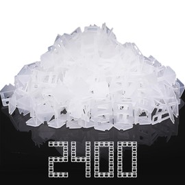 DGSL Tile Leveling System Clips - DIY 2400 Tiles Leveler Spacers - 1/16 Inch Tile Leveling System for Professional Ceramic Tile and Stone Installation