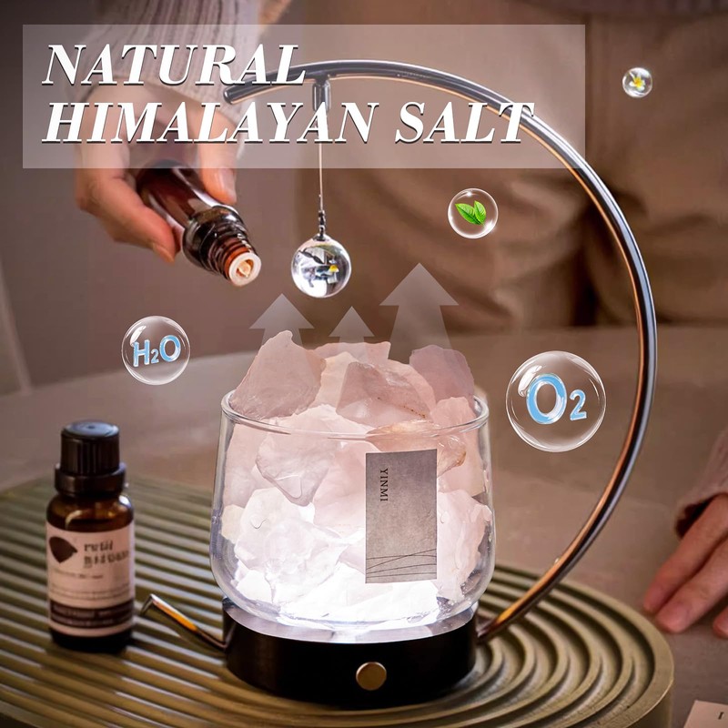 J JINPEI Himalayan Salt Lamp Salt Rock Lamp Night Light