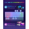 Wireless Keyboard and Mouse Combo, RGB Backlit, Rechargeable & Light