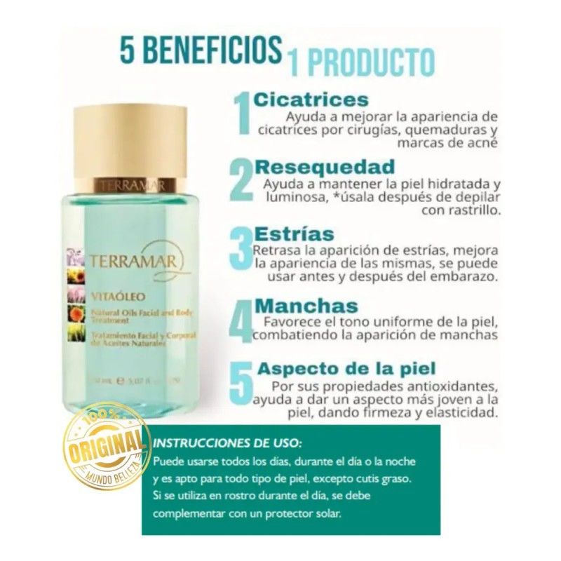 Vitaóleo Tratamiento Facial Y Corporal De Aceites Naturales