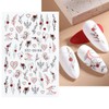 Winning Smile 6 Sheets Nail Art Decals 3D Embossed Stickers｜Professional