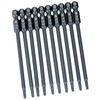 10 PCS T10 Magnetic Screwdriver Bits 1/4 Hex Shank Star