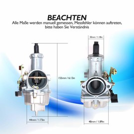 HISports Carburettor 30 mm, Carburettor Kit Motorcycle PZ30 30 mm Carburettor Gas Pump Carburettor Kit Compatible with Motorcycle 200CC 250CC CG Engine 4-Stroke ATV Quad Pit Dirt Bikes Scooter Go