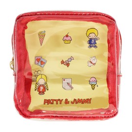Sunstar Stationery Sanrio Pouch Square Clear Retro Sanrio Characters Patty & Jimmy S2321718