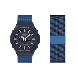 Casio GA-2100|GA-B2100 Metal Mesh Bracelet - Woven Stainless Steel Solo Loop Replacement Strap for GA-2100 Watches (9)