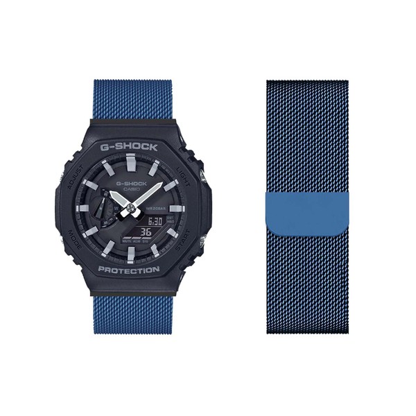 Casio GA-2100|GA-B2100 Metal Mesh Bracelet - Woven Stainless Steel Solo
