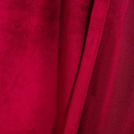 Velvet Heavyweight Rod Pocket Window Curtains, Set of 2 (52" Wx63 L) Solid Panels, Burgundy