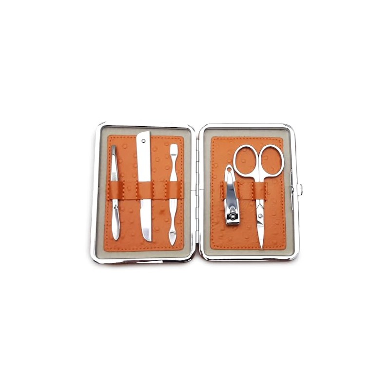 Geneva Manicure Set in Faux Leather Case with 5 Pieces