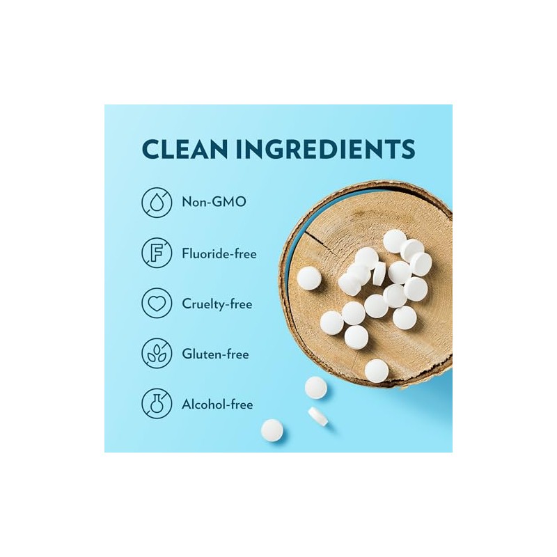 EcoFam Peppermint Mouthwash Tablets - Fresh Breath & Travel Friendly