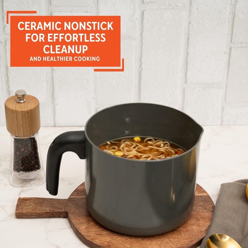 IMUSA PFAS Free 1.8 Qt Ceramic Nonstick Milk Pot with